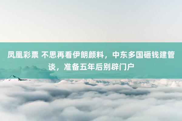 凤凰彩票 不思再看伊朗颜料，中东多国砸钱建管谈，准备五年后别辟门户